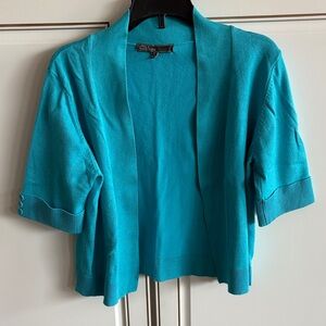 Women's Teal Open-Front Cardigan